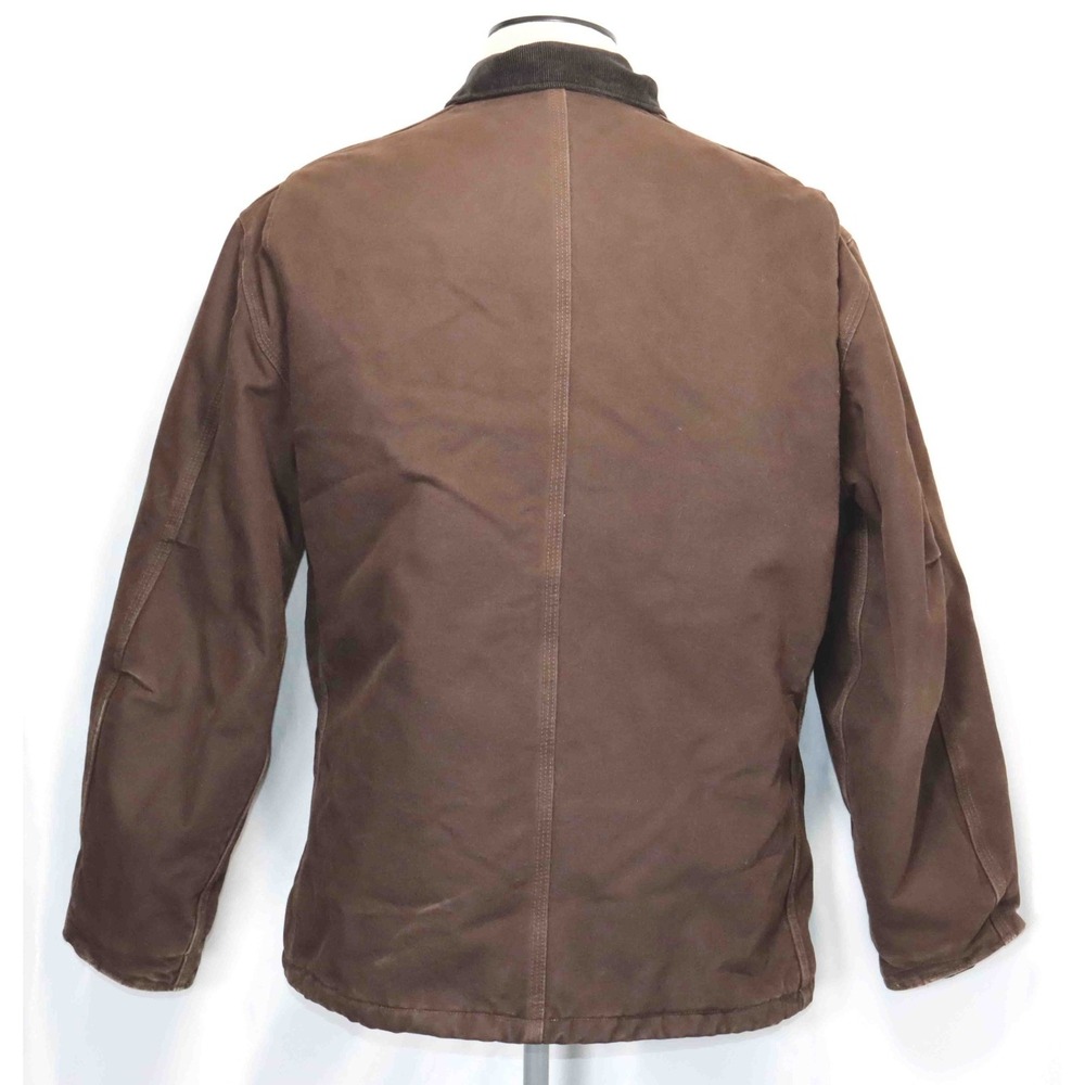 Carhartt C26 DKB Dark Brown Arctic Quilt Lined Coat Jacket Mens Size Large - Picture 4 of 8